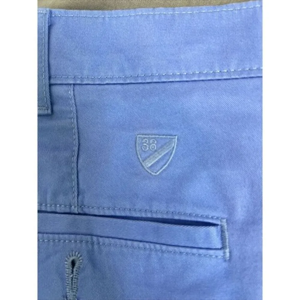 Cremieux Men's Size 40 Blue Chino Flat Front Shorts Comfort Stretch Cotton Blend